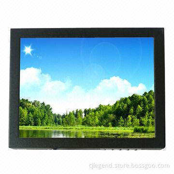 8-inch Industrial Metal LCD Display with External USB 4-wire Resistive Touch Panel, Support VGA/AV/H